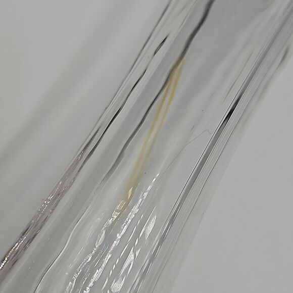 Vintage EAPG  4 Panel Swung & Ribbed  Pedestal Vase 10" Clear - Picture 8 of 11